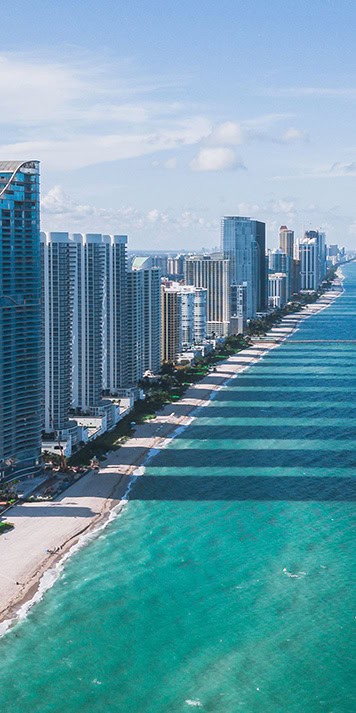 Beautiful Miami Beach, ideal for dog training in Miami, FL.